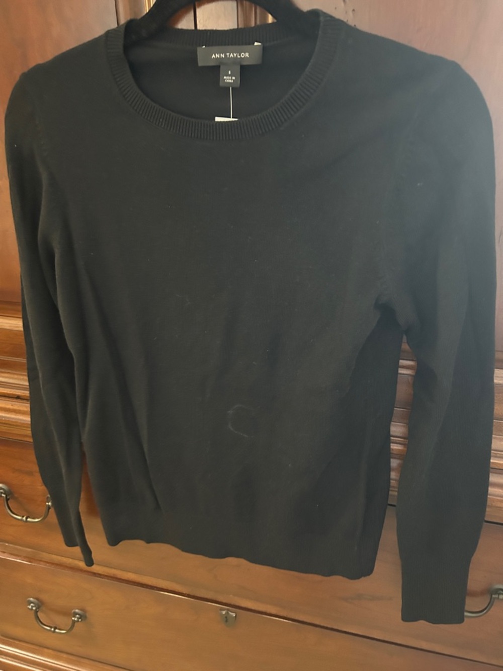 Ann Taylor Black Crewneck Knit Sweater/NWT